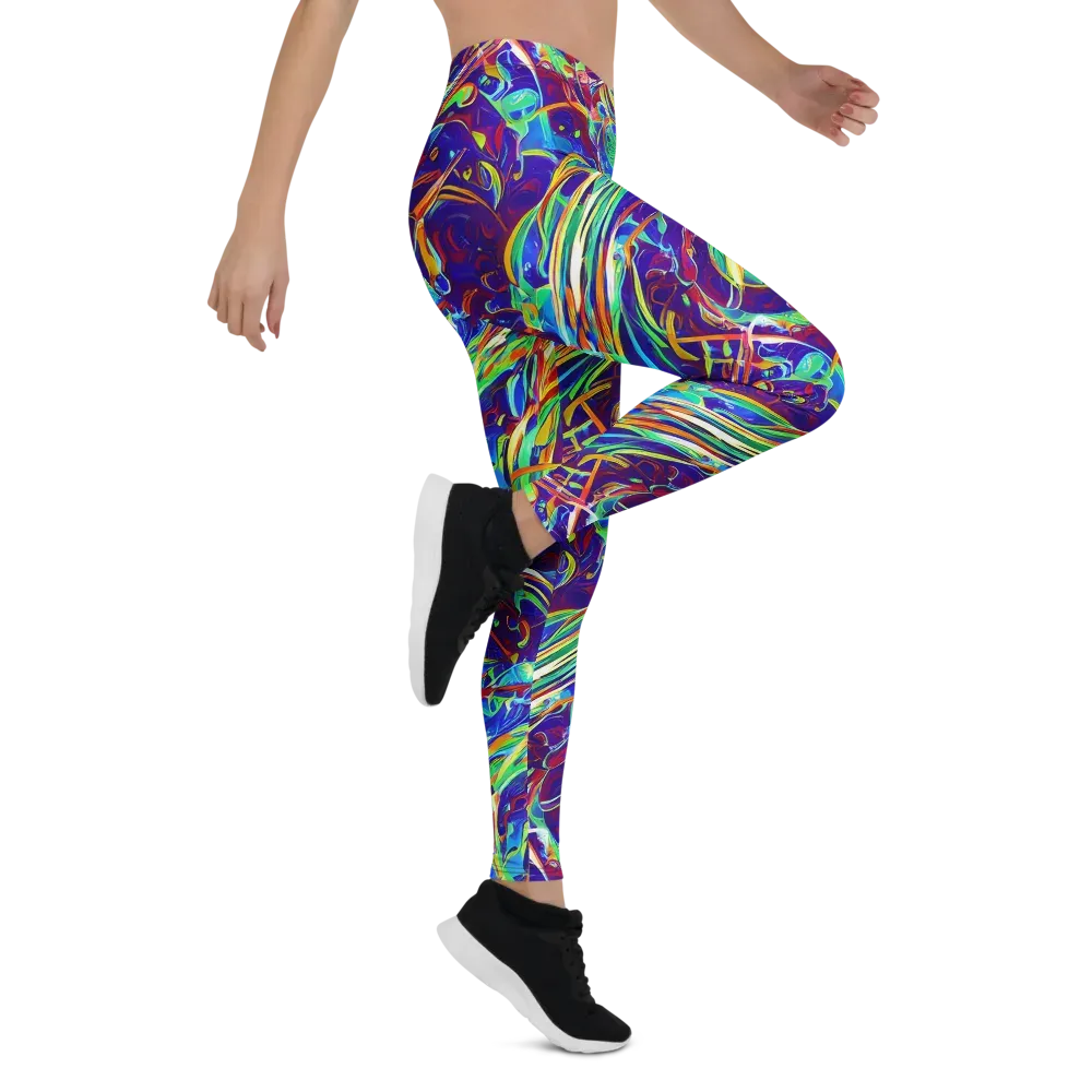 Limefire Currents on Leggings — Right