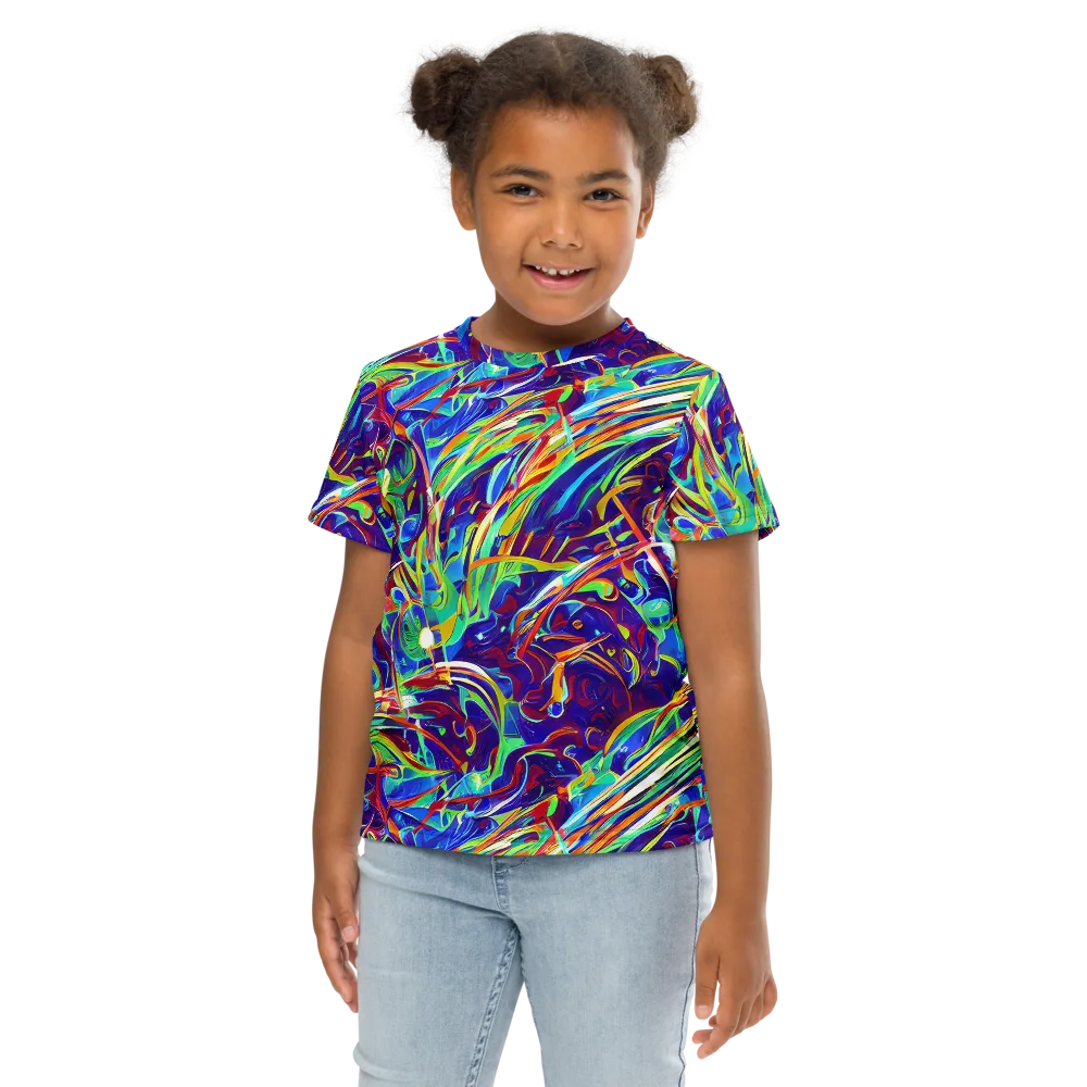 Limefire Currents on Kids Crew Neck T-Shirt — Front
