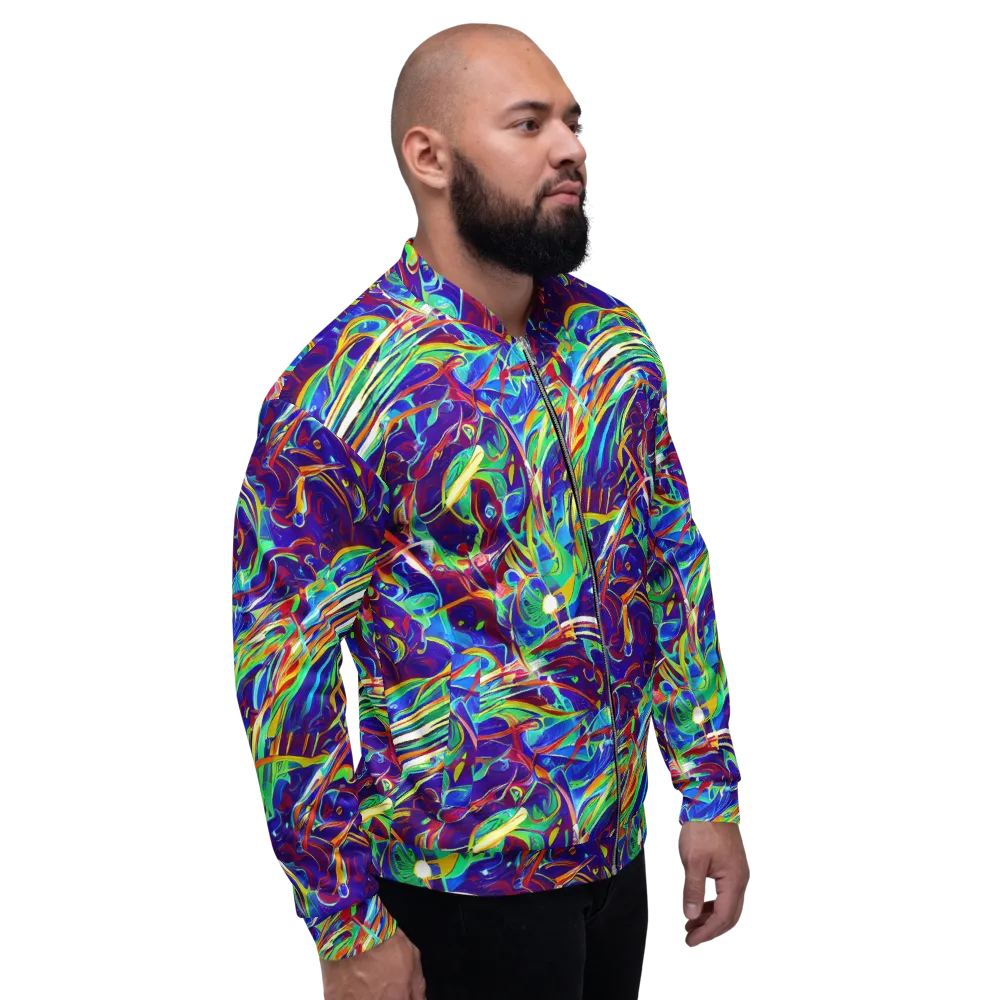 Limefire Currents on Bomber Jacket — Right