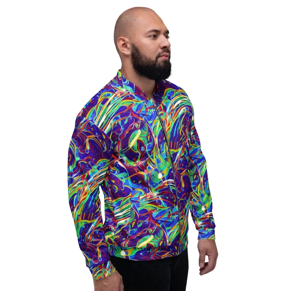 Limefire Currents on Bomber Jacket — Right