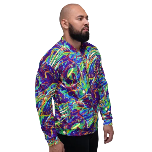 Limefire Currents on a Bomber Jacket