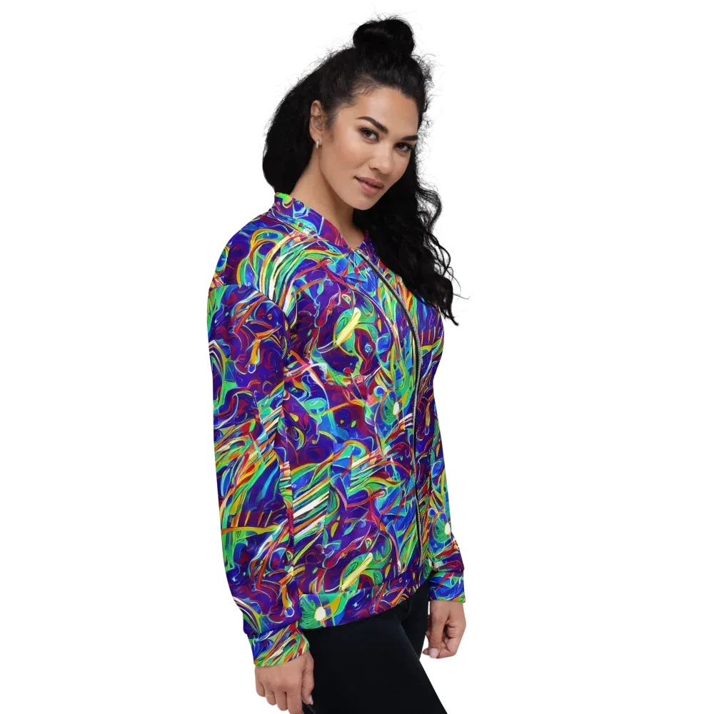 Limefire Currents on Bomber Jacket — Right