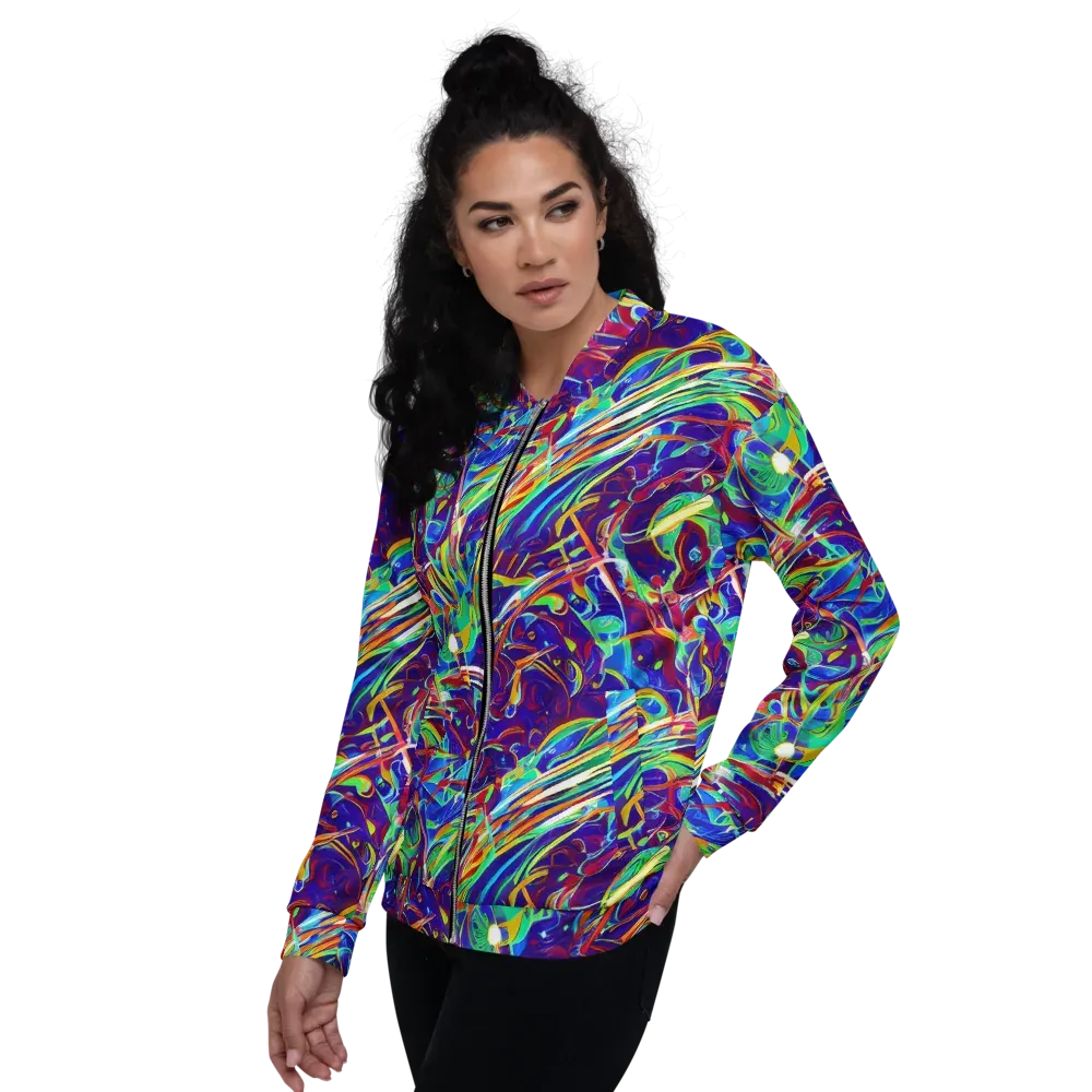 Limefire Currents on Bomber Jacket — Left