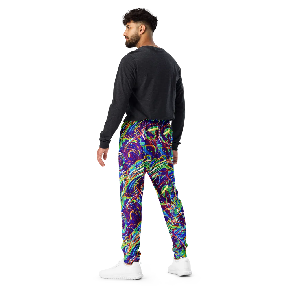 Limefire Currents on Men's Joggers — Back
