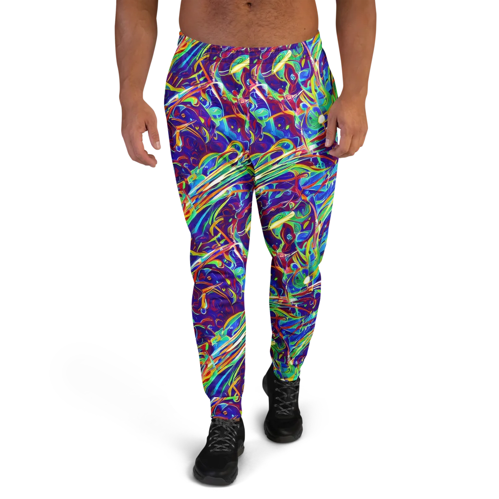 Limefire Currents on Men's Joggers — Front