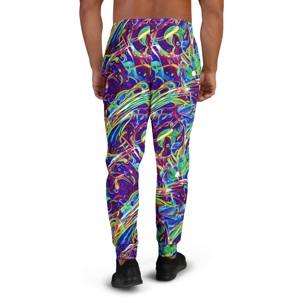 Limefire Currents on Men's Joggers — Back