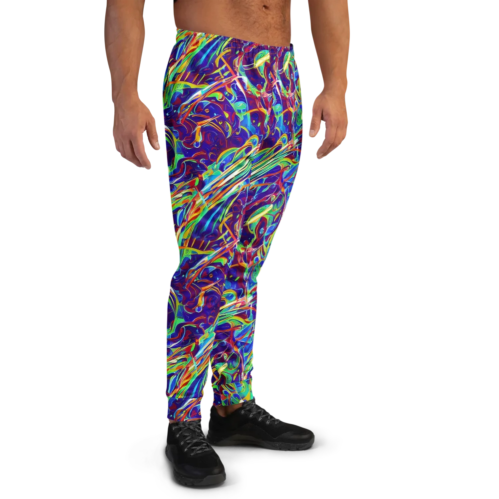 Limefire Currents on Men's Joggers — Right