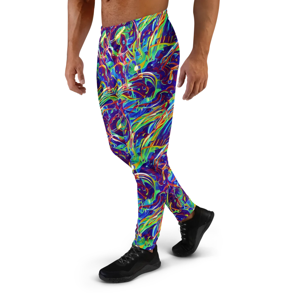 Limefire Currents on Men's Joggers — Left