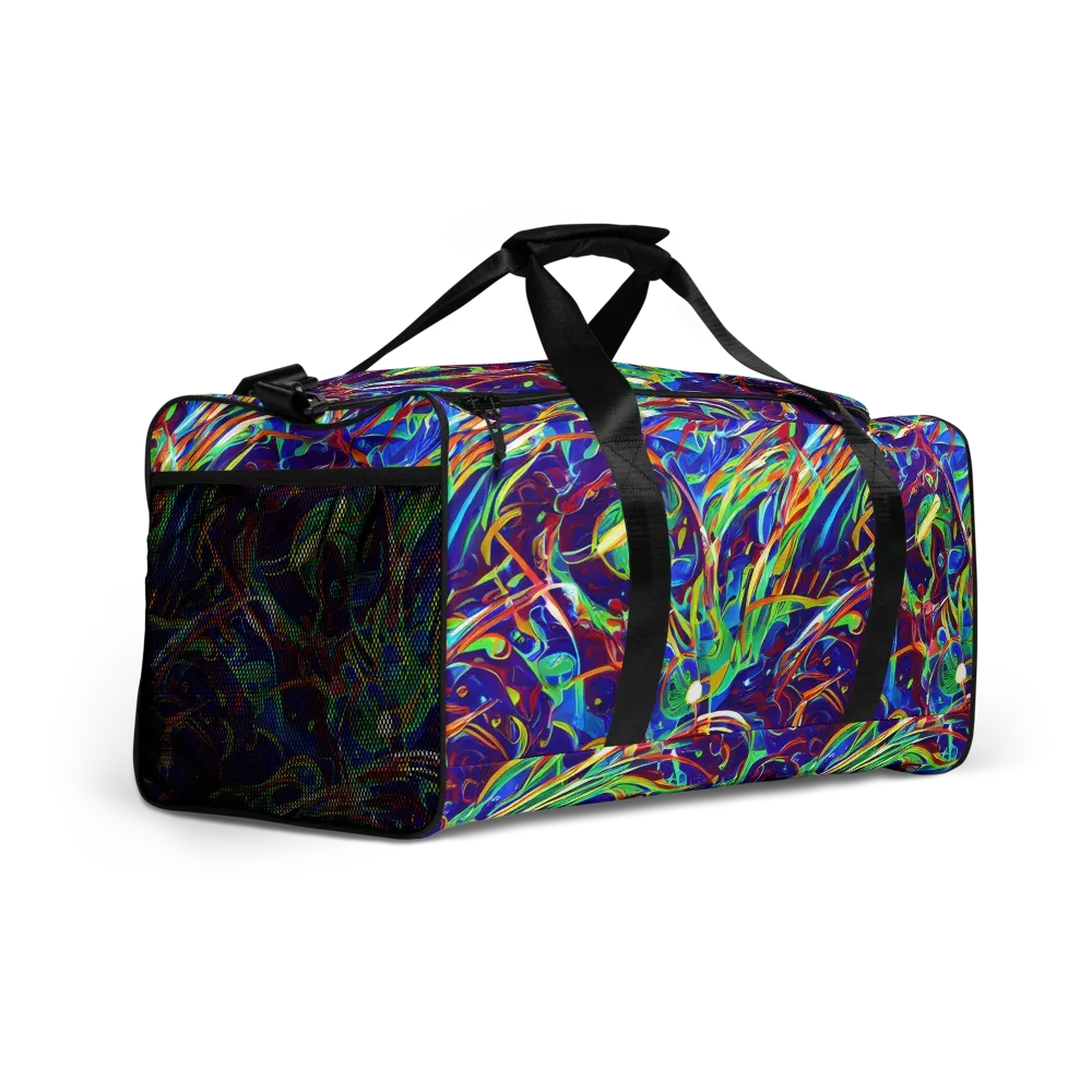 Limefire Currents on Duffle Bag — Right Front