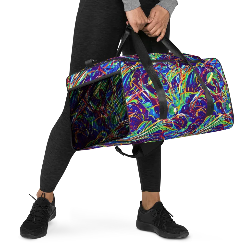 Limefire Currents on Duffle Bag — Right Front