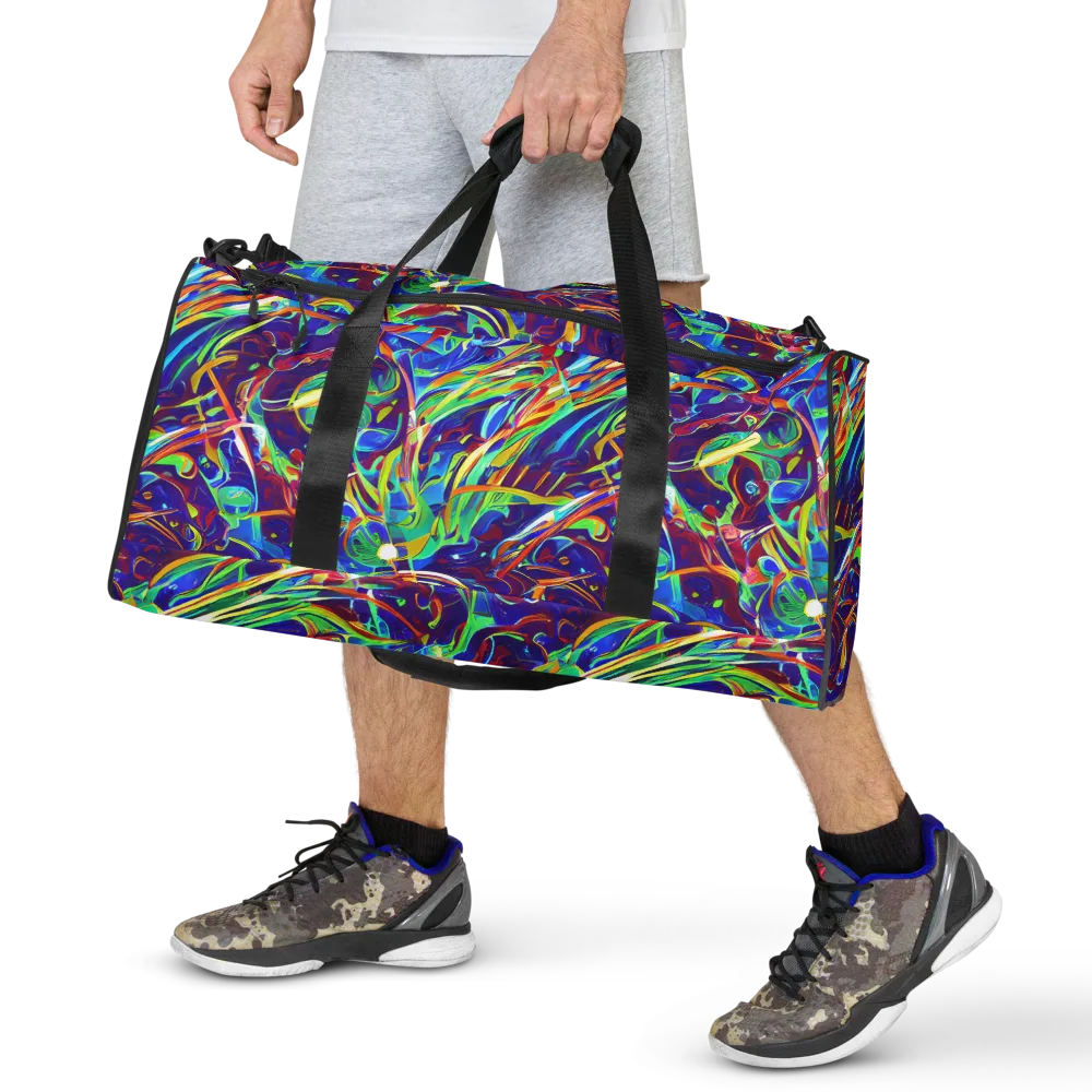 Limefire Currents on Duffle Bag — Front