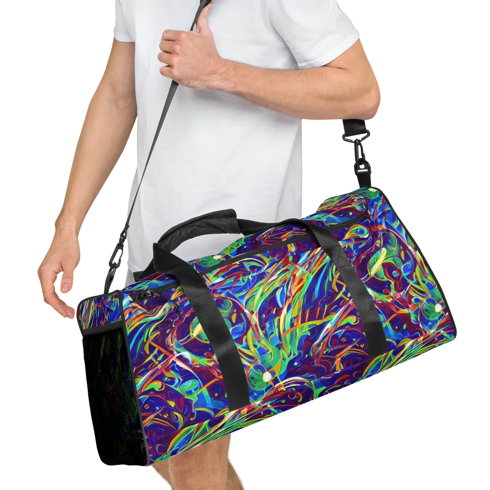 Limefire Currents on Duffle Bag — Right Front