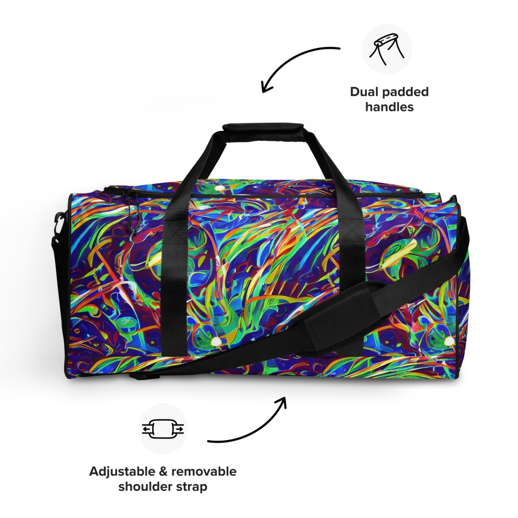 Limefire Currents on Duffle Bag — Front