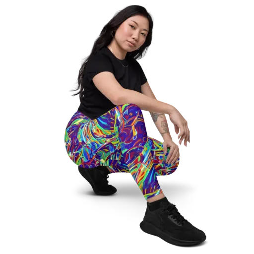 Limefire Currents on a Leggings with Pockets