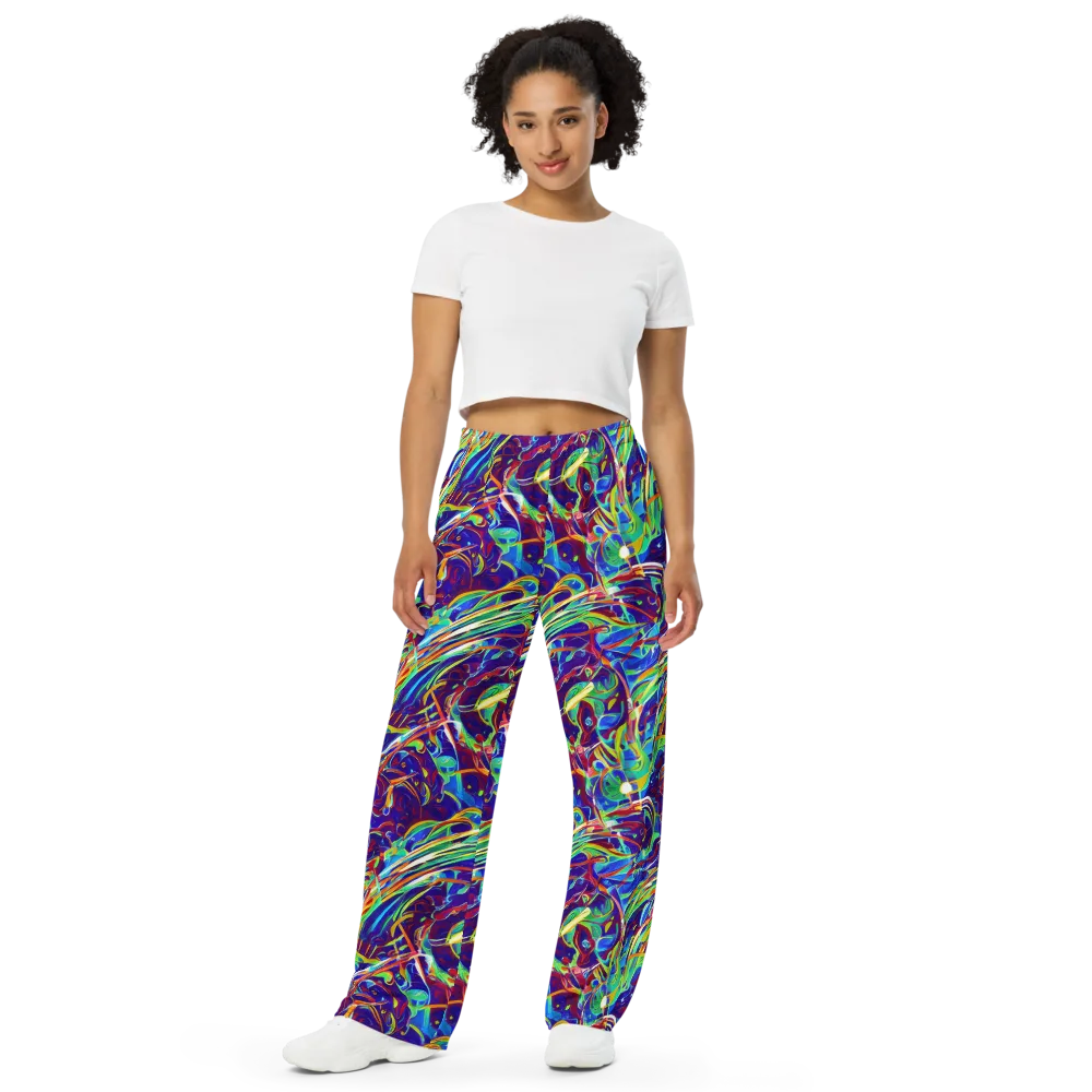 Limefire Currents on Wide-Leg Pants — Front