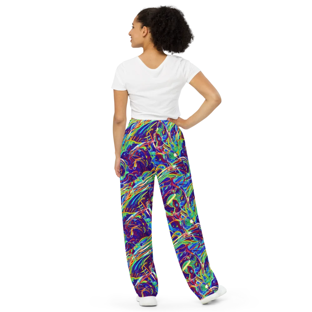Limefire Currents on Wide-Leg Pants — Back