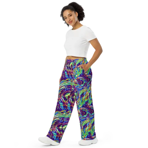 Limefire Currents on a Wide-Leg Pants