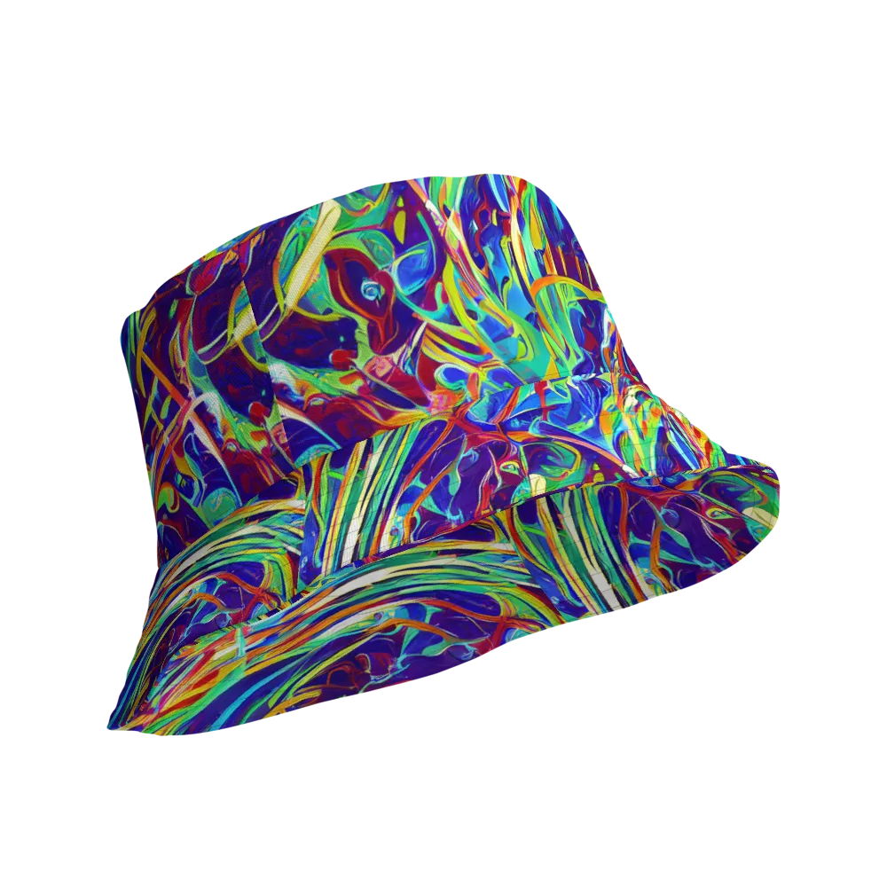 Limefire Currents on Reversible Bucket Hat — Product details Outside