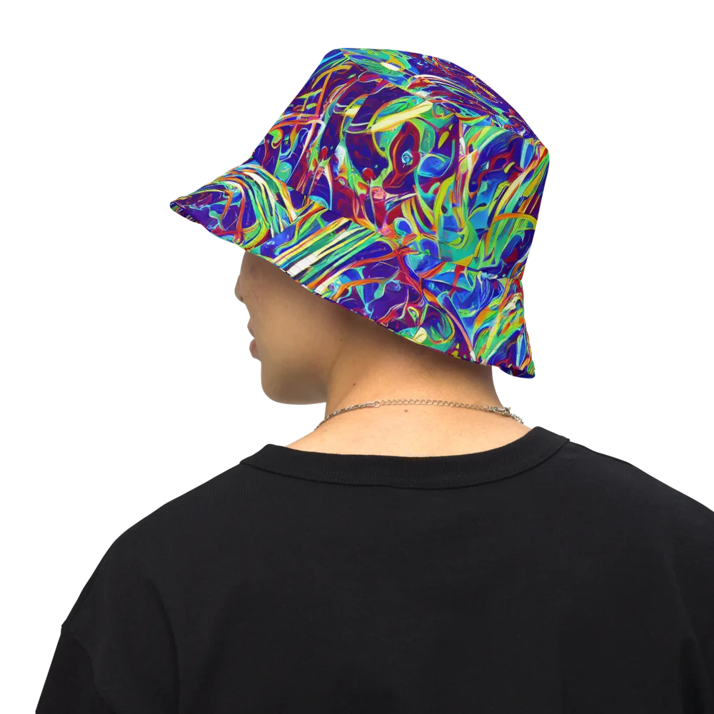 Limefire Currents on Reversible Bucket Hat — Back Inside