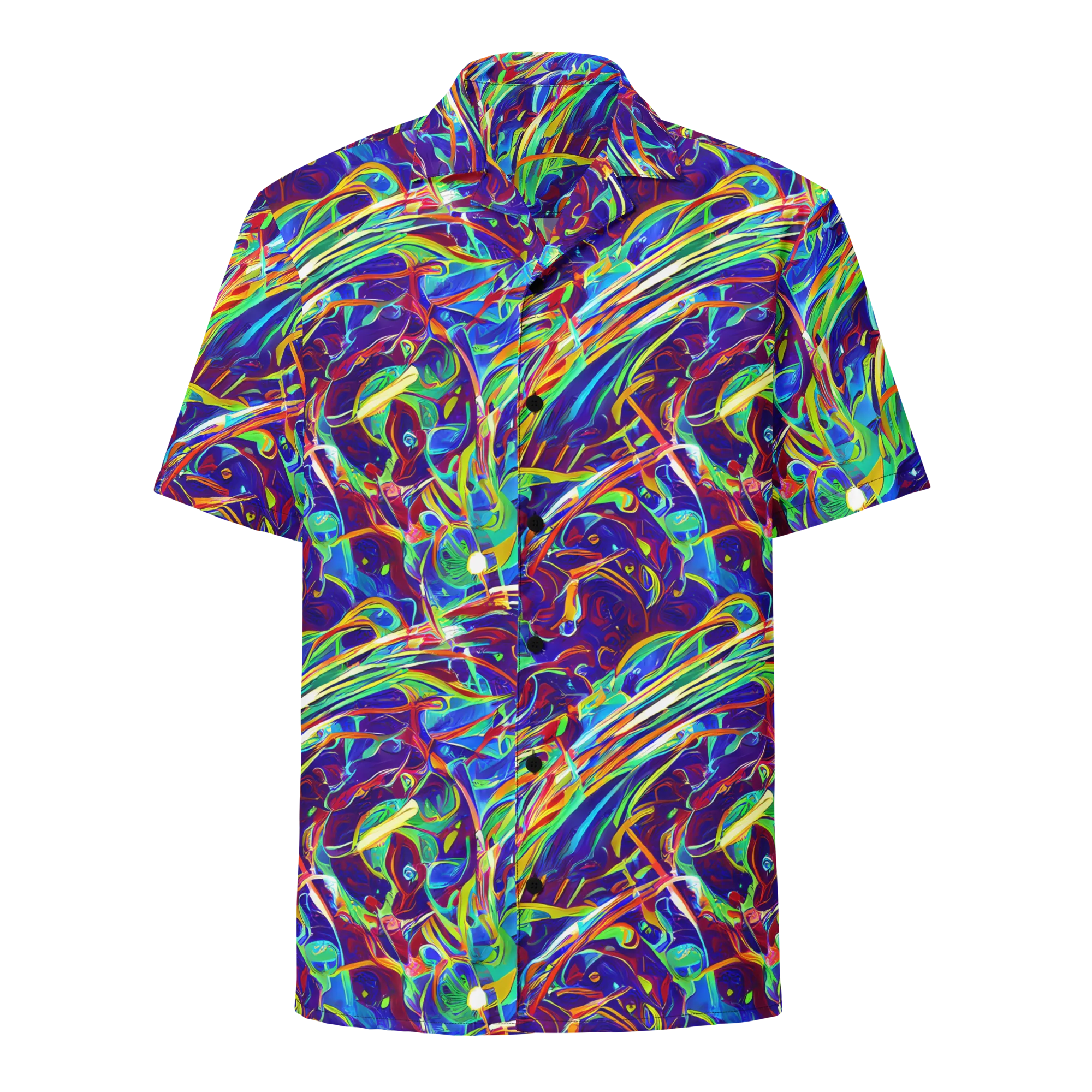 Limefire Currents on Button Shirt — Front