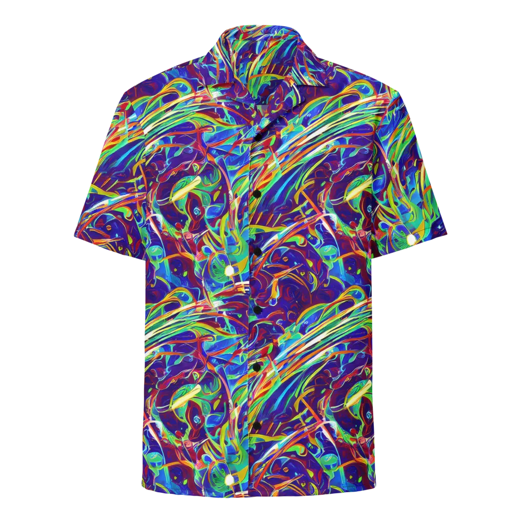Limefire Currents on Button Shirt — Front