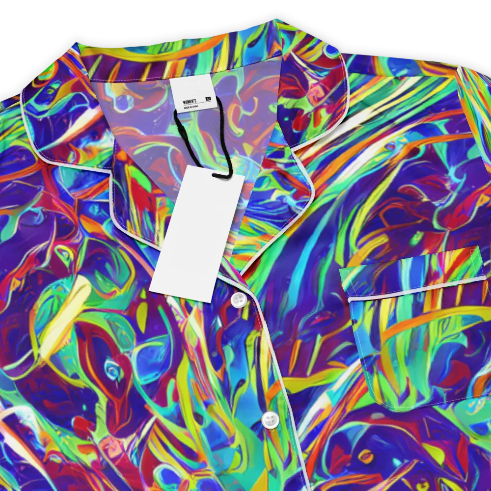Limefire Currents on Women's Short Sleeve Pajama Top — Product details