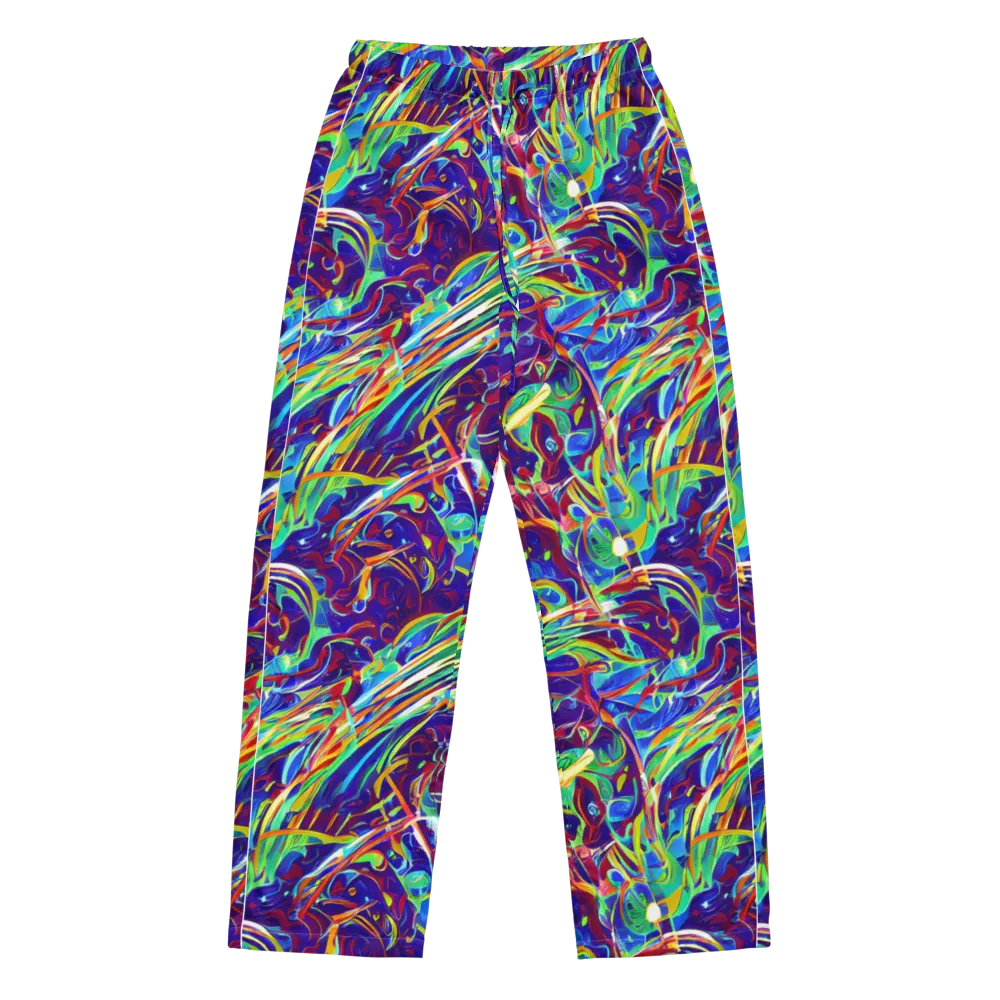 Limefire Currents on Women's Pajama Pants — Front