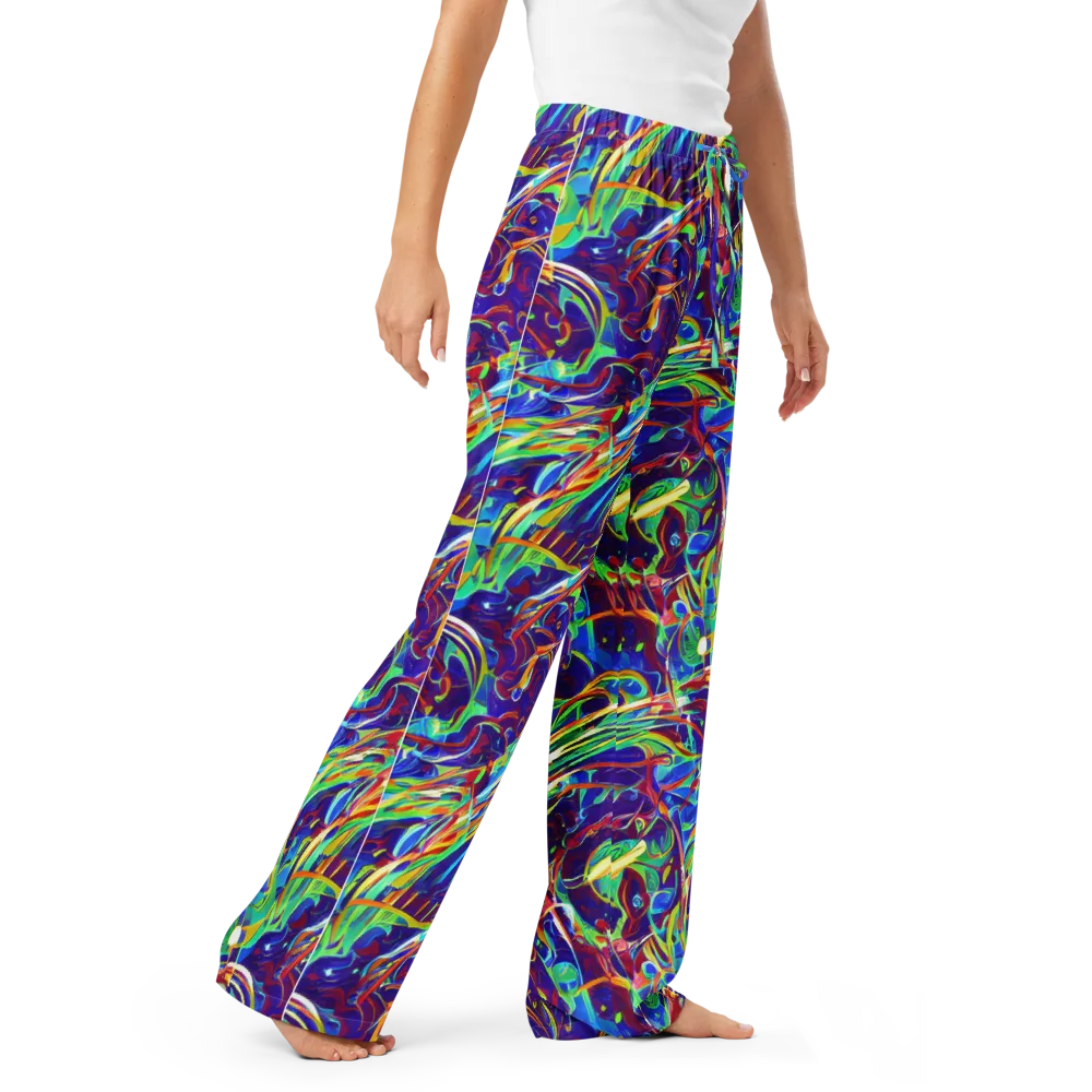 Limefire Currents on Women's Pajama Pants — Right Front