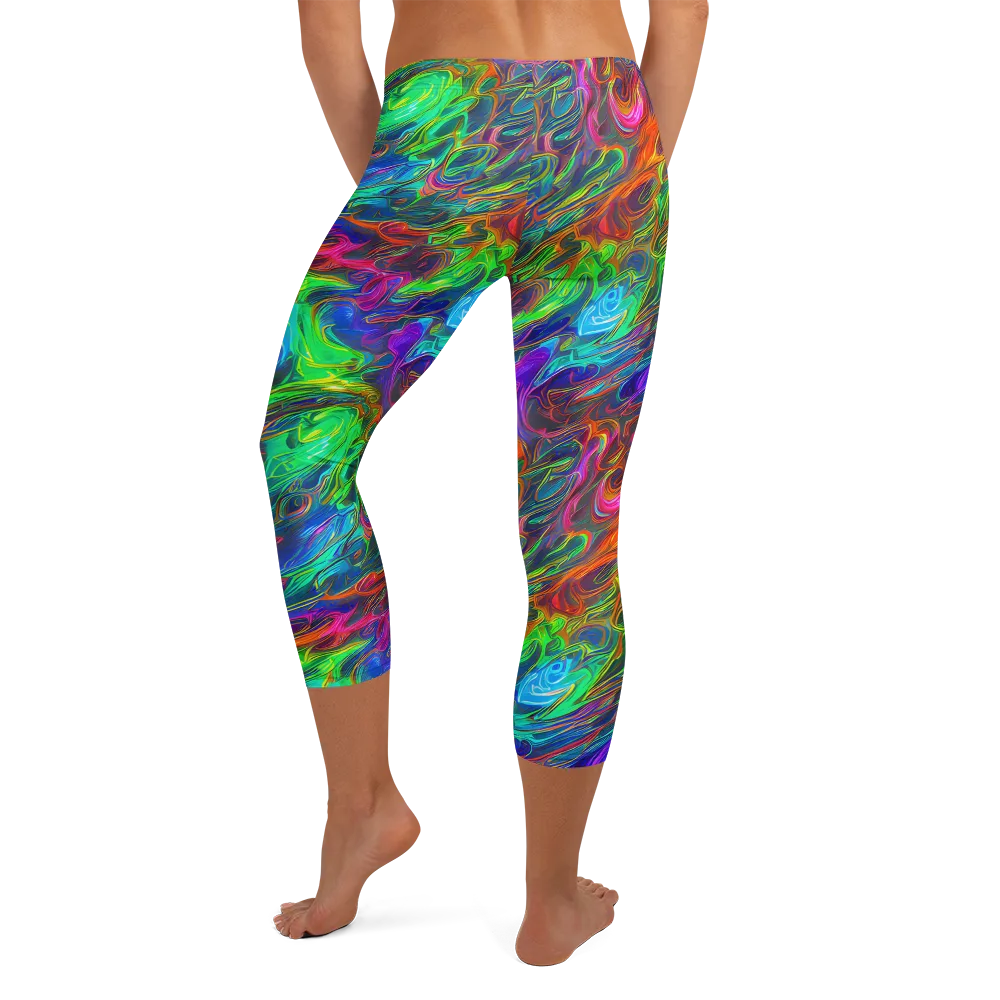Rainbow Rebellion on Capri Leggings — Back