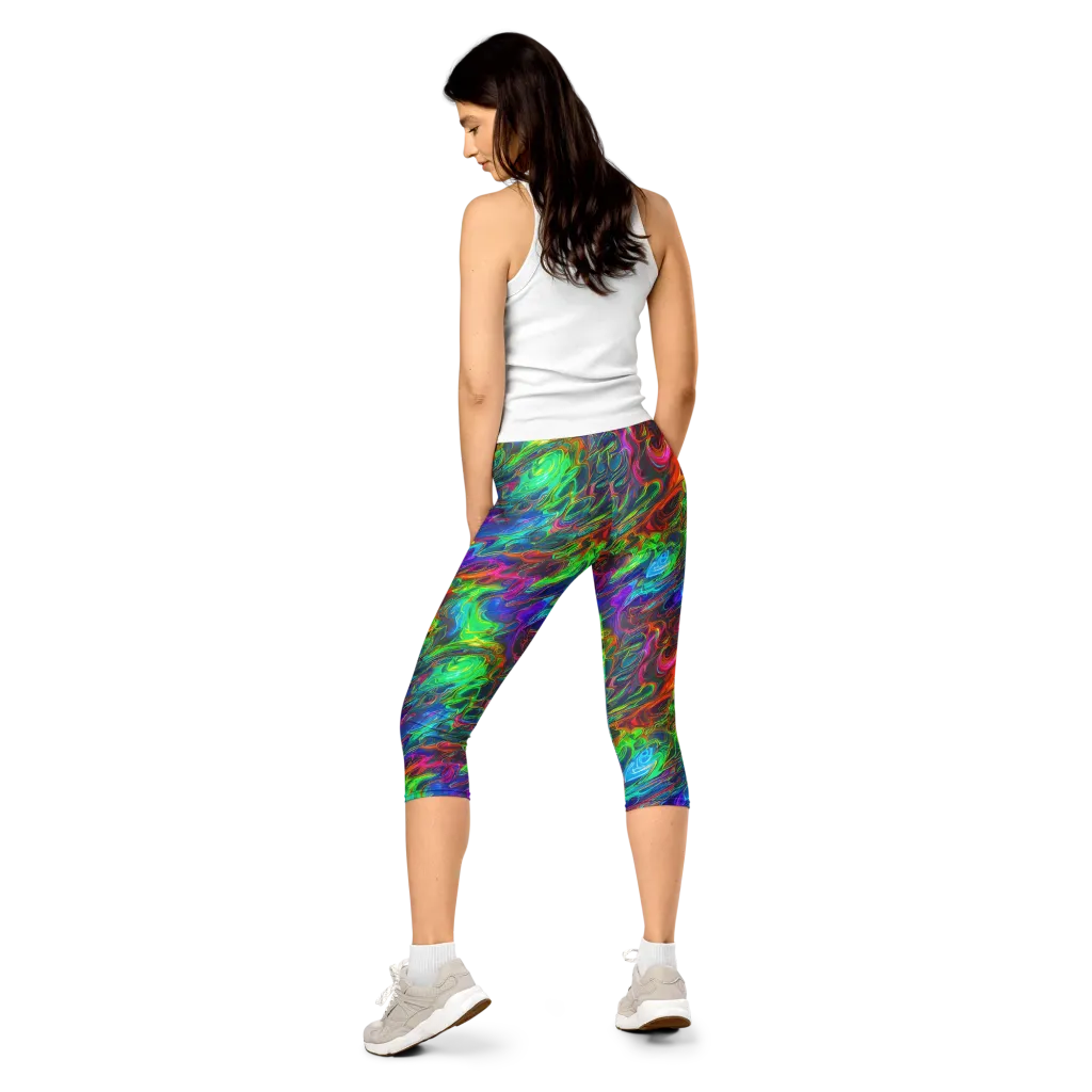 Rainbow Rebellion on Capri Leggings — Back