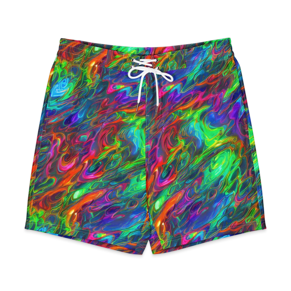 Rainbow Rebellion on Men's Board Shorts — Front