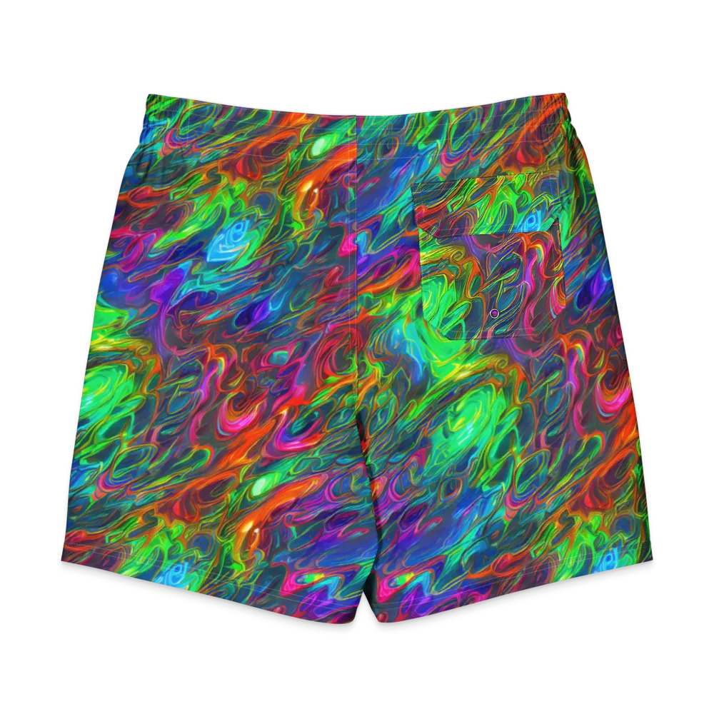 Rainbow Rebellion on Men's Board Shorts — Back