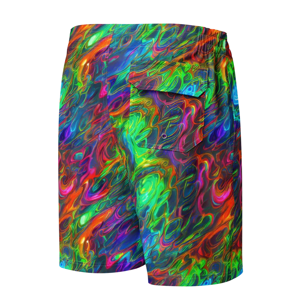 Rainbow Rebellion on Men's Board Shorts — Back