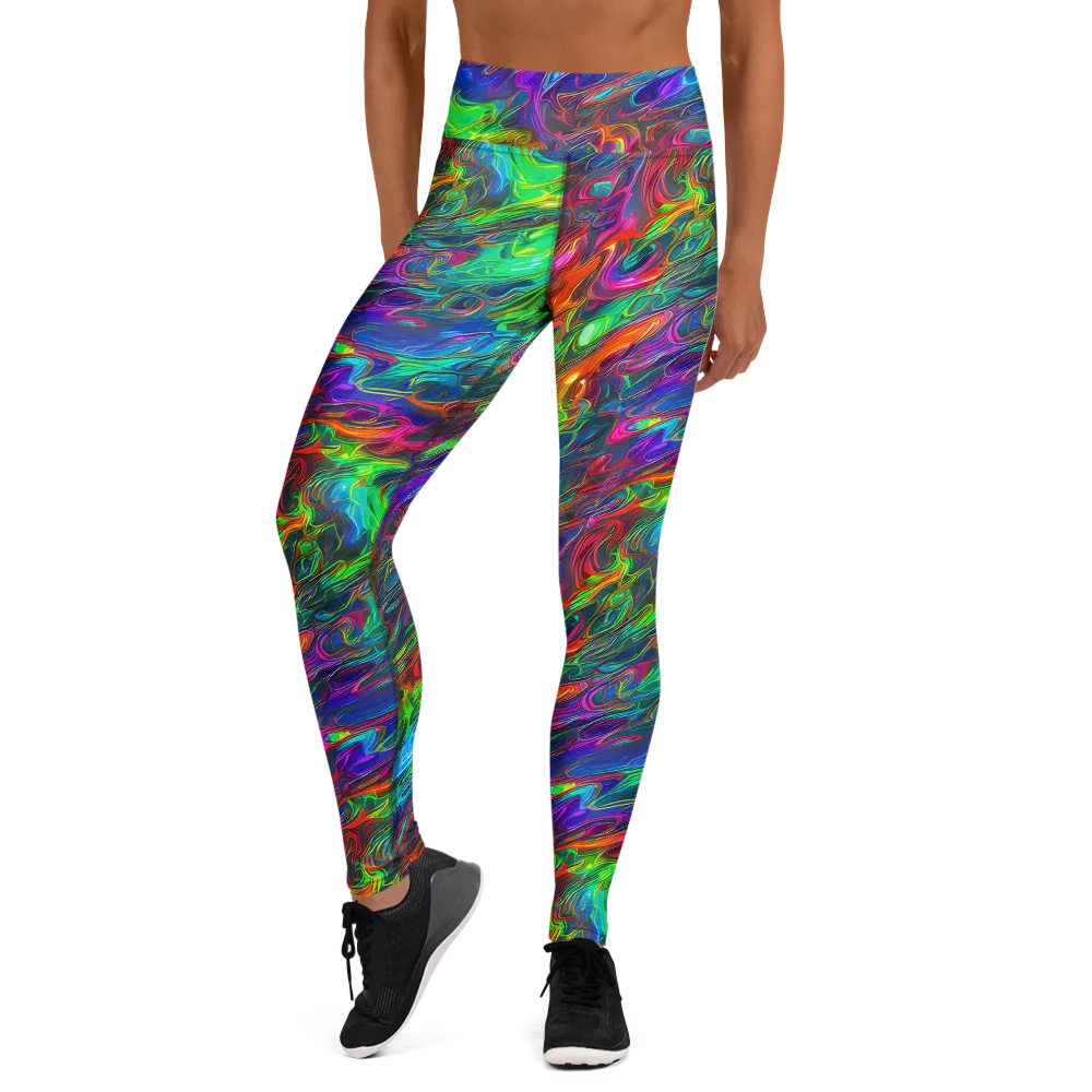 Rainbow Rebellion on Yoga Leggings — Front