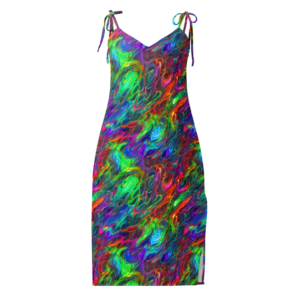 Rainbow Rebellion on Slip Dress — Front