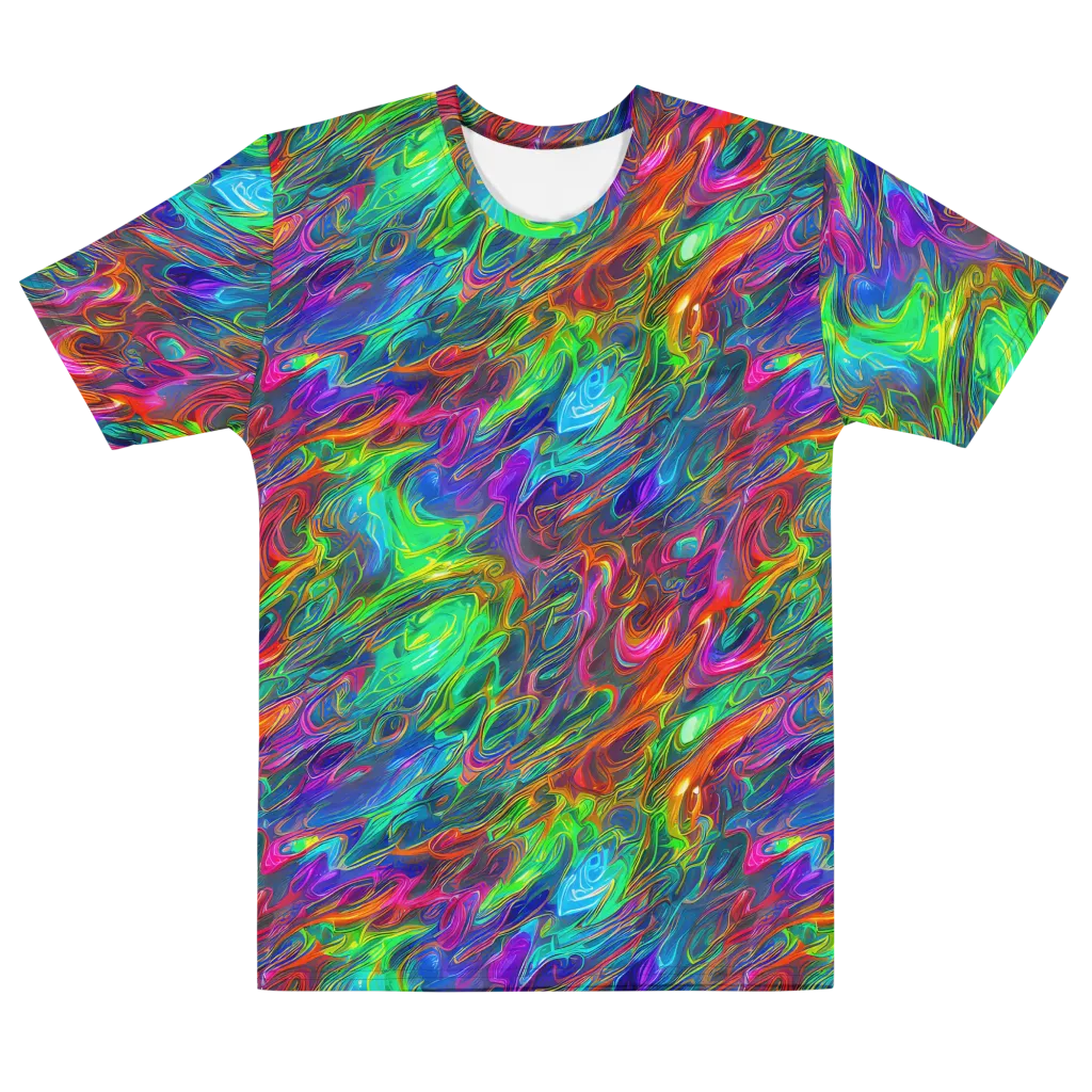 Rainbow Rebellion on Men's Cotton Crew Neck T-Shirt — Front