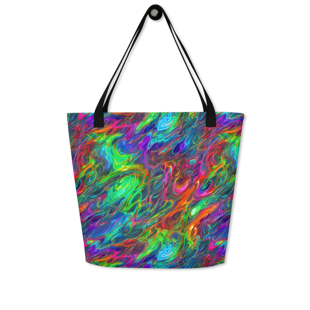 Rainbow Rebellion on Large Tote Bag W/ Pocket — Front