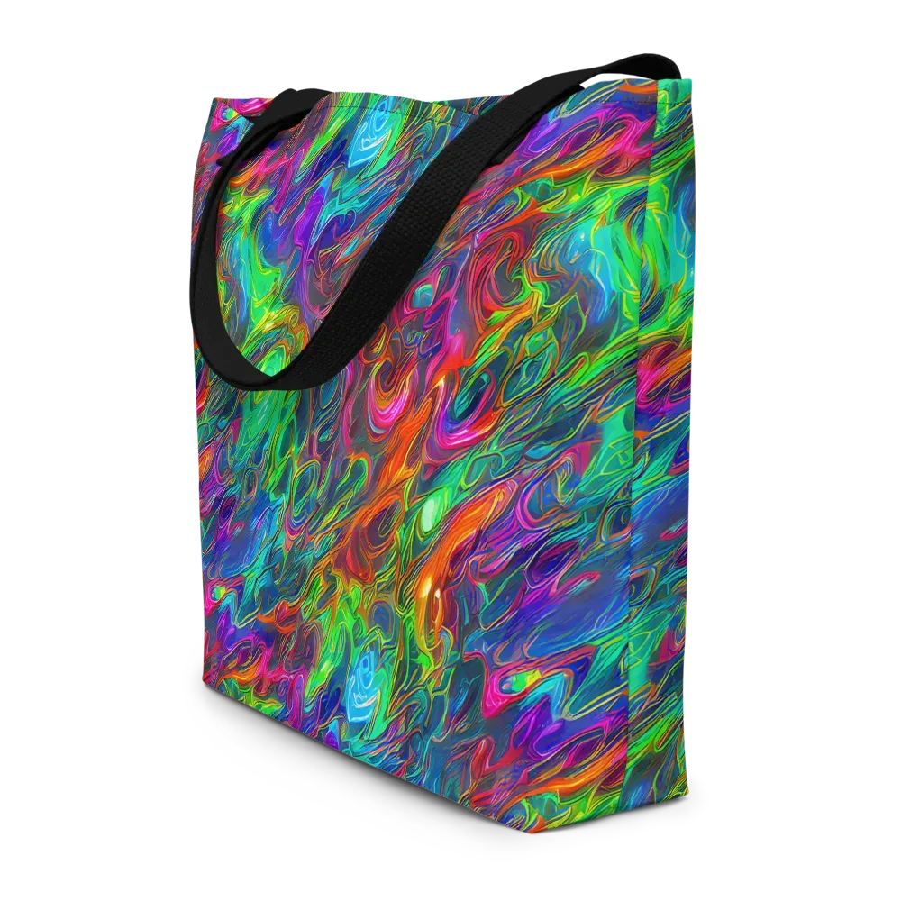 Rainbow Rebellion on Large Tote Bag W/ Pocket — Front