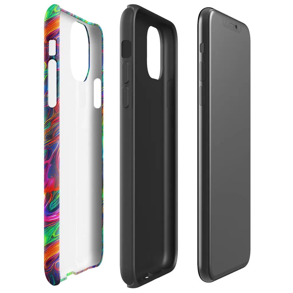Rainbow Rebellion on Tough Case for iPhone® — Right