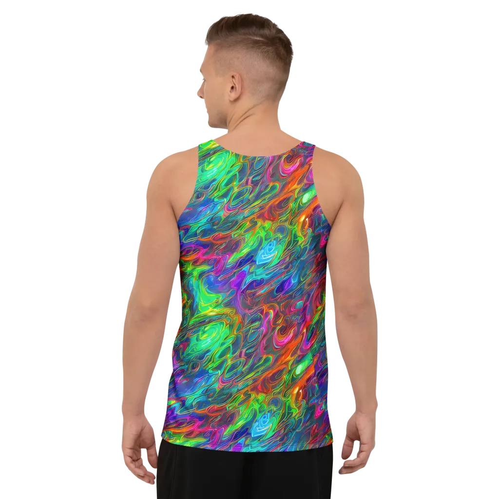 Rainbow Rebellion on Men's Tank Top — Back