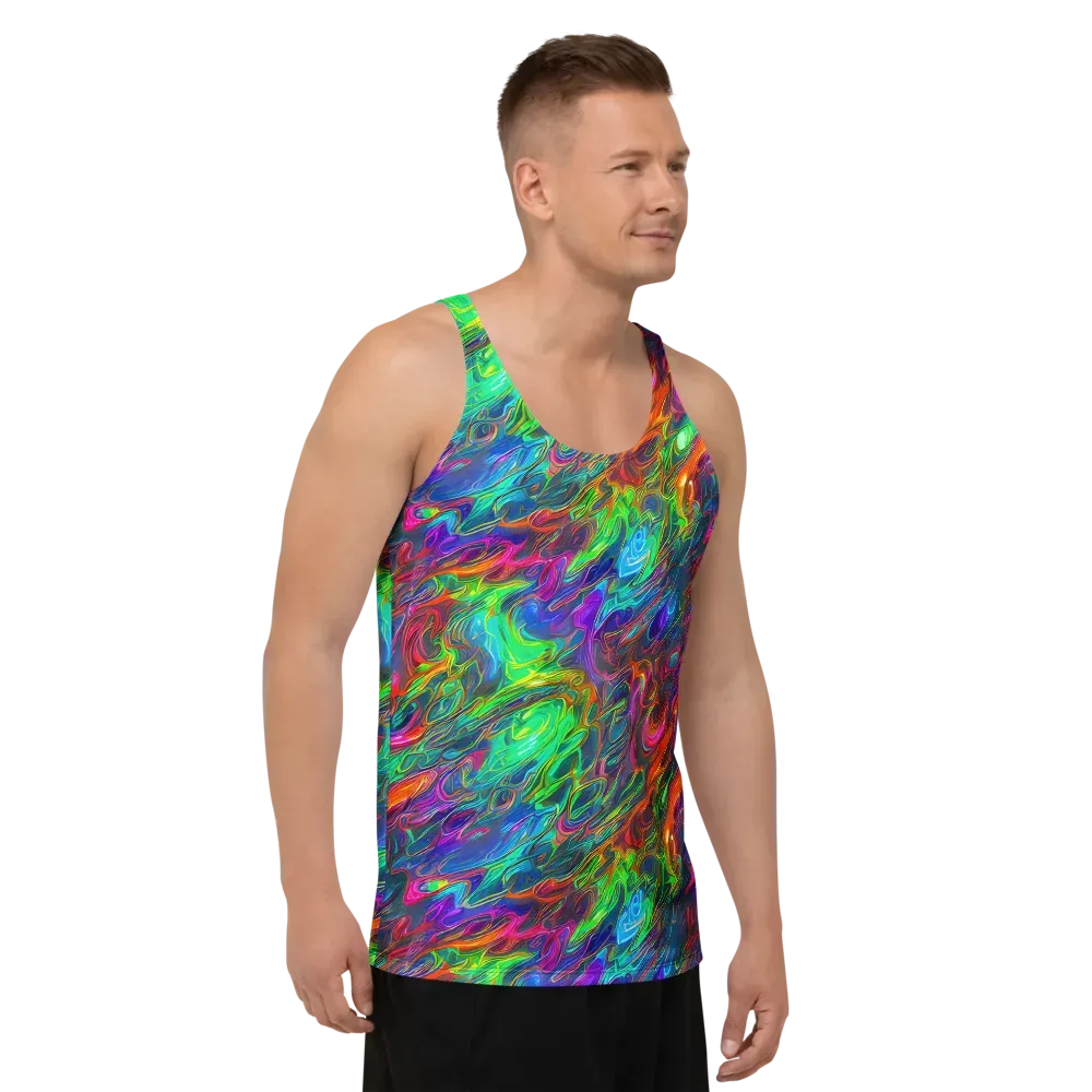 Rainbow Rebellion on Men's Tank Top — Right Front