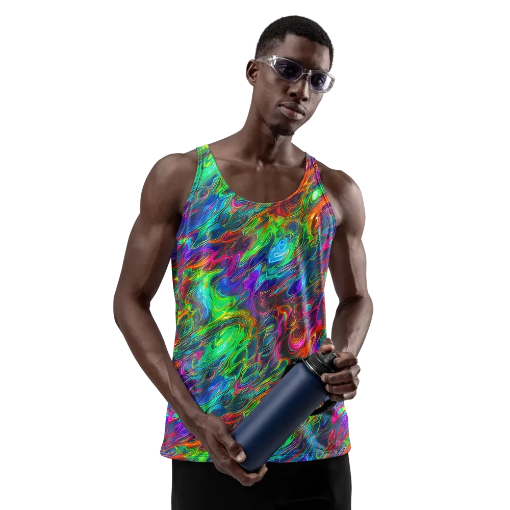 Rainbow Rebellion on Men's Tank Top — Front