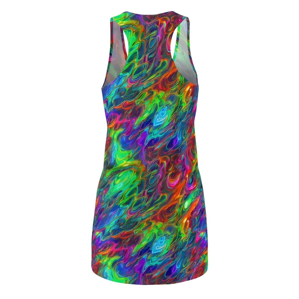 Rainbow Rebellion on Racerback Dress — Back