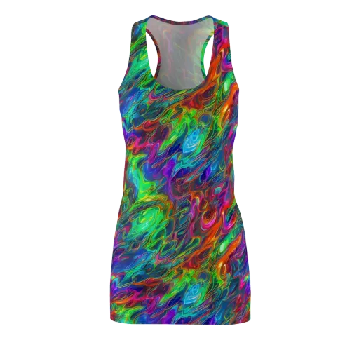 Rainbow Rebellion on a Racerback Dress