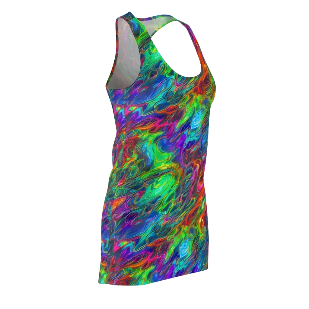 Rainbow Rebellion on Racerback Dress — Front Side