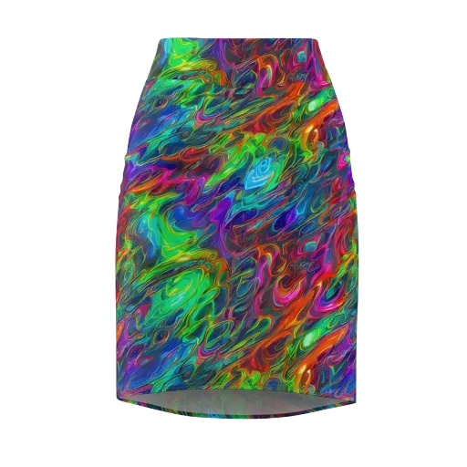 Rainbow Rebellion on a Pencil Skirt