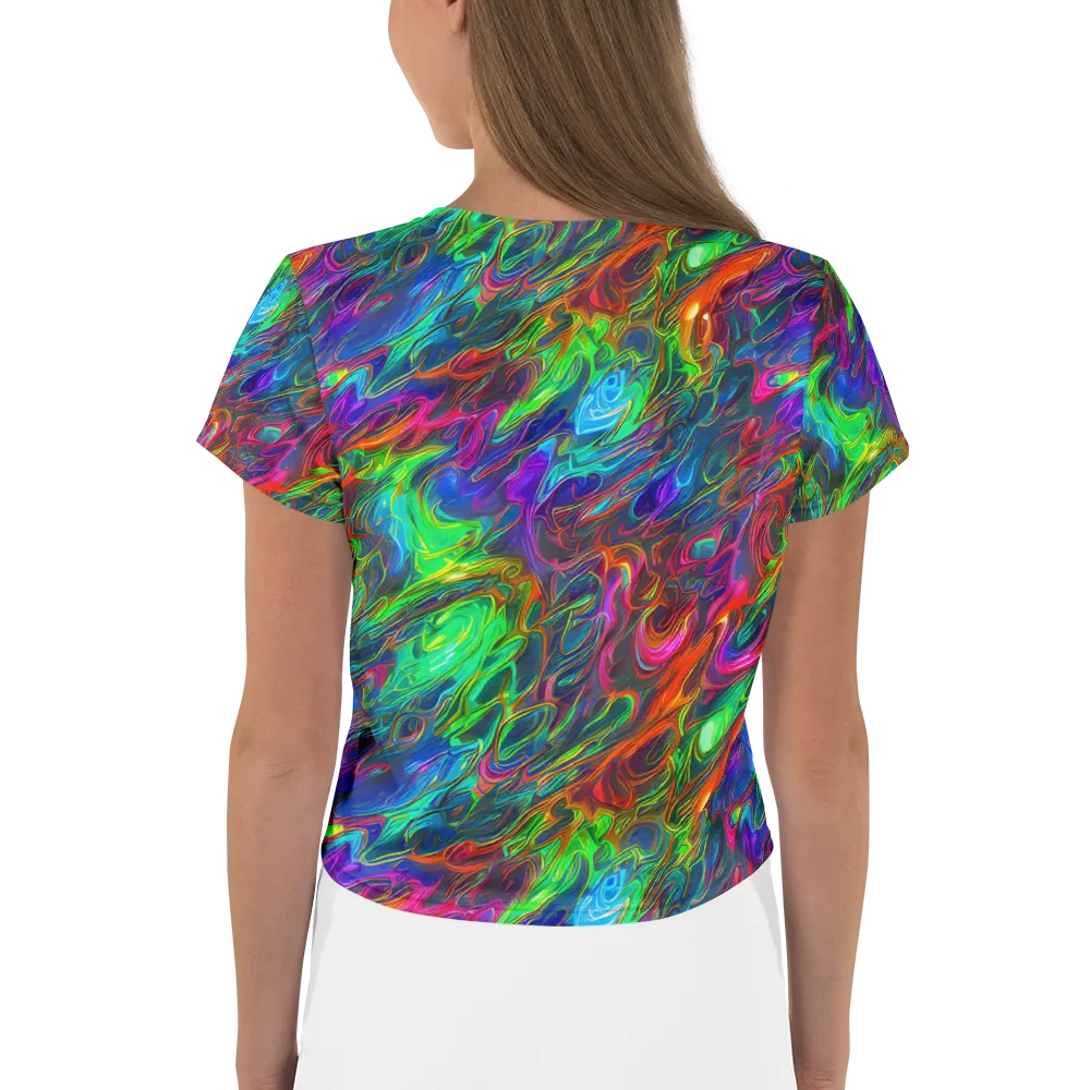 Rainbow Rebellion on Crop Tee — Back