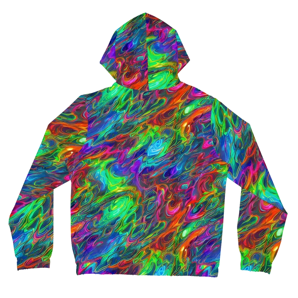 Rainbow Rebellion on Women's Full-Zip Hoodie — Back