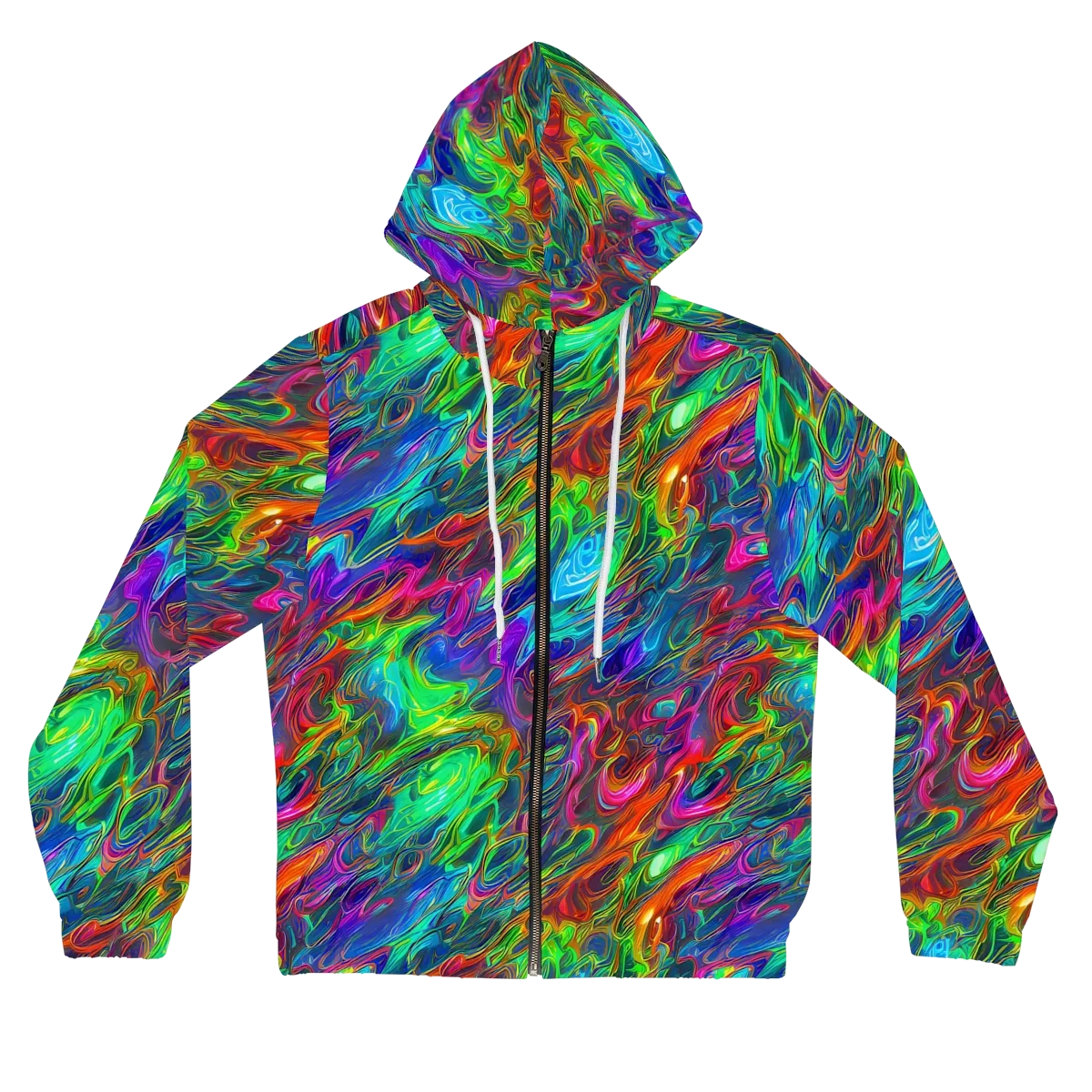 Rainbow Rebellion on Women's Full-Zip Hoodie — Front