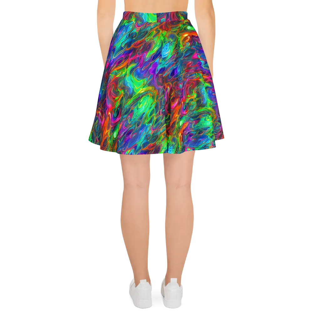 Rainbow Rebellion on Skater Skirt — Back